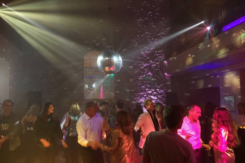 Disco ball and moving heads