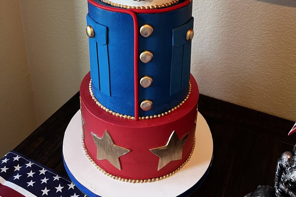 Marine grooms cake