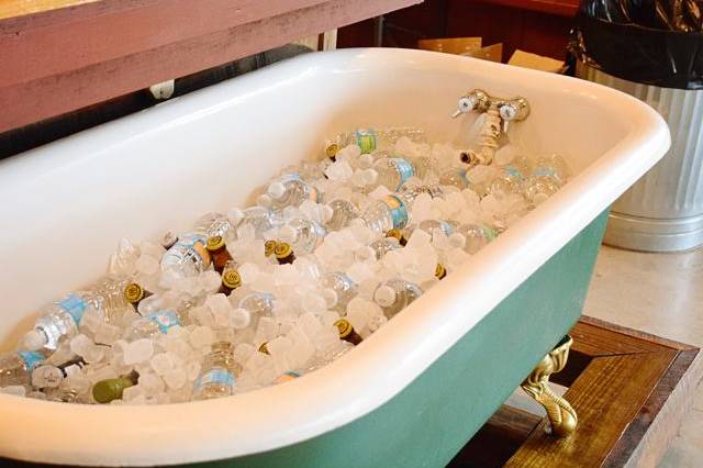 Claw foot tubs at Cantina Bar