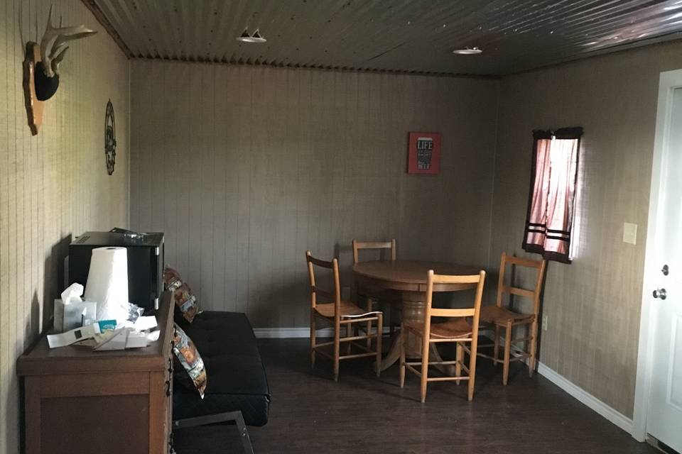 Inside Groom's cabin
