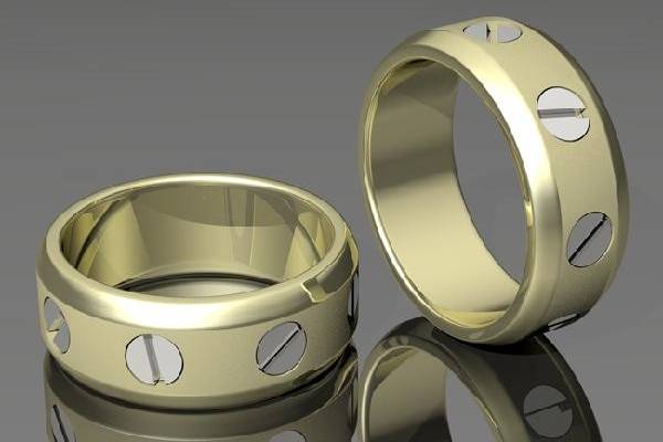 We designed this men's ring for a general contractor.