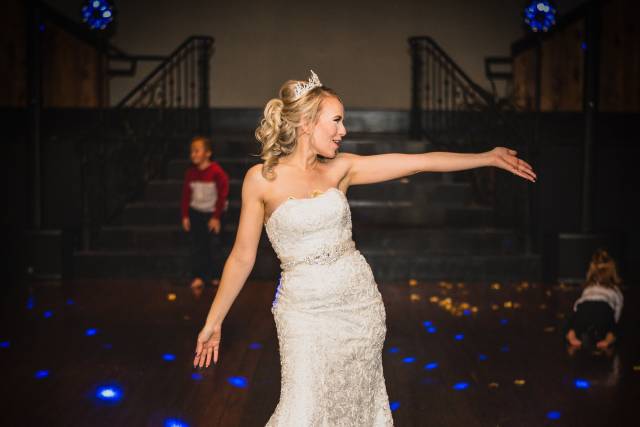 Bride dancing