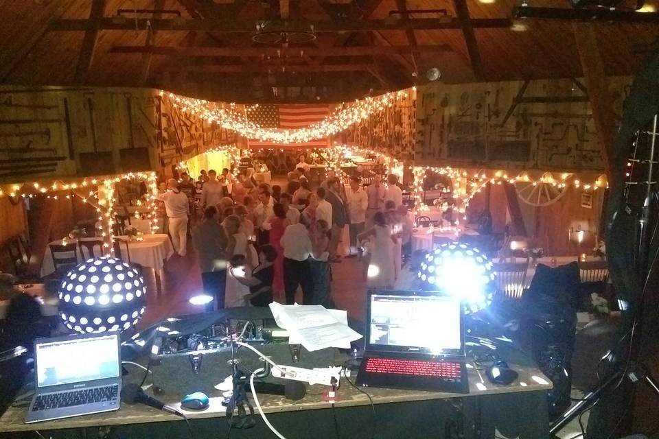 DJ booth setup