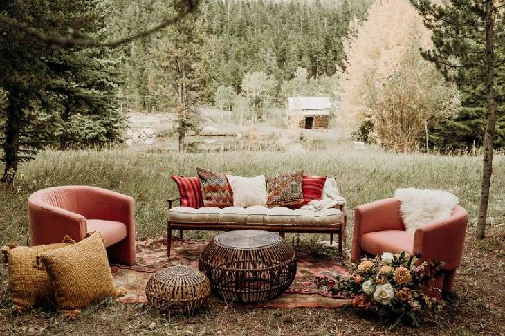 Outdoor lounge area