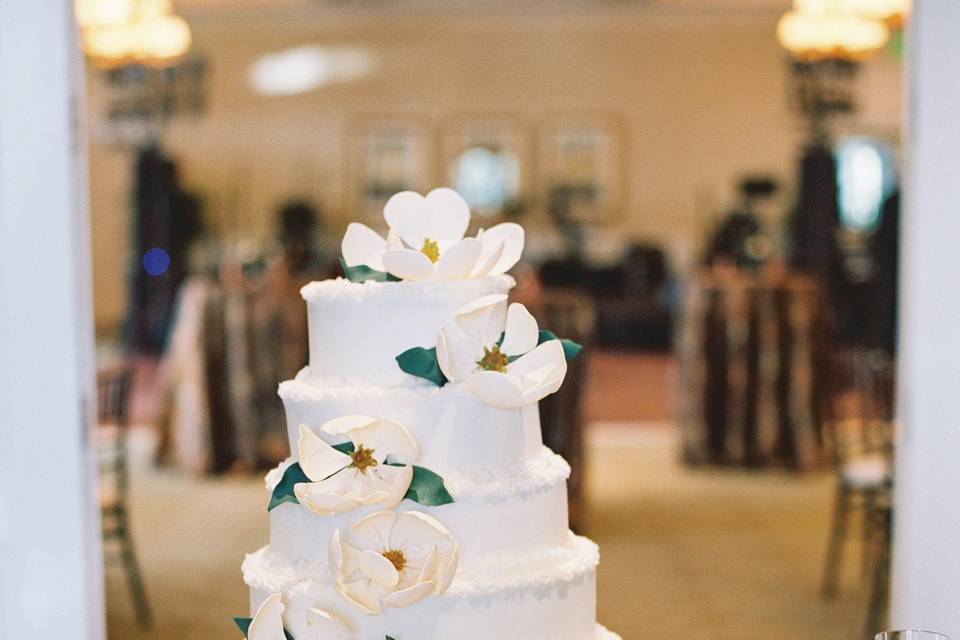 Magnolia Wedding Cake