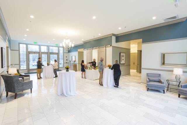 Reception and bar area