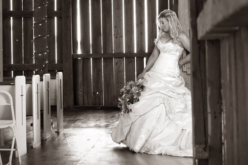 Bride in the barn - Jdog Studios