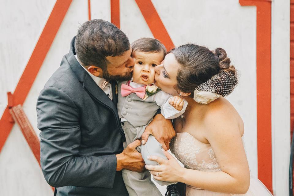 Couple with their baby