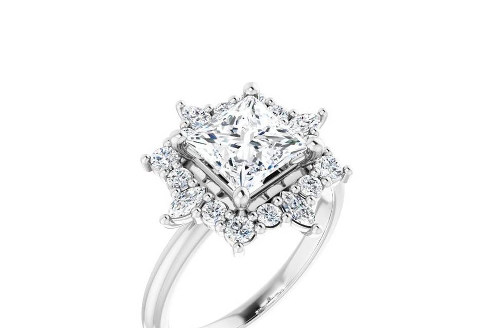 Princess cut engagement