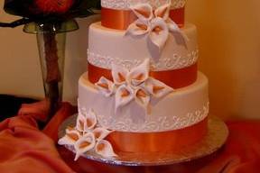 Floral wedding cake