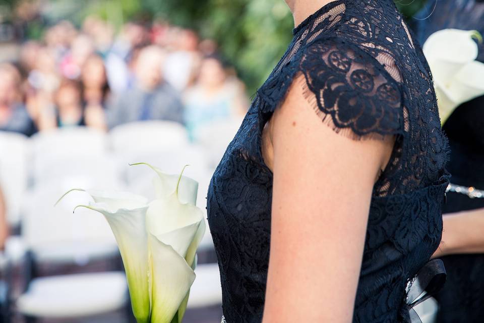 Sleek bridesmaid up-do