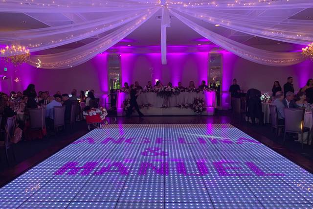 Dance floor with uplighting