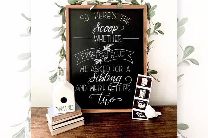 Chalkboard signage