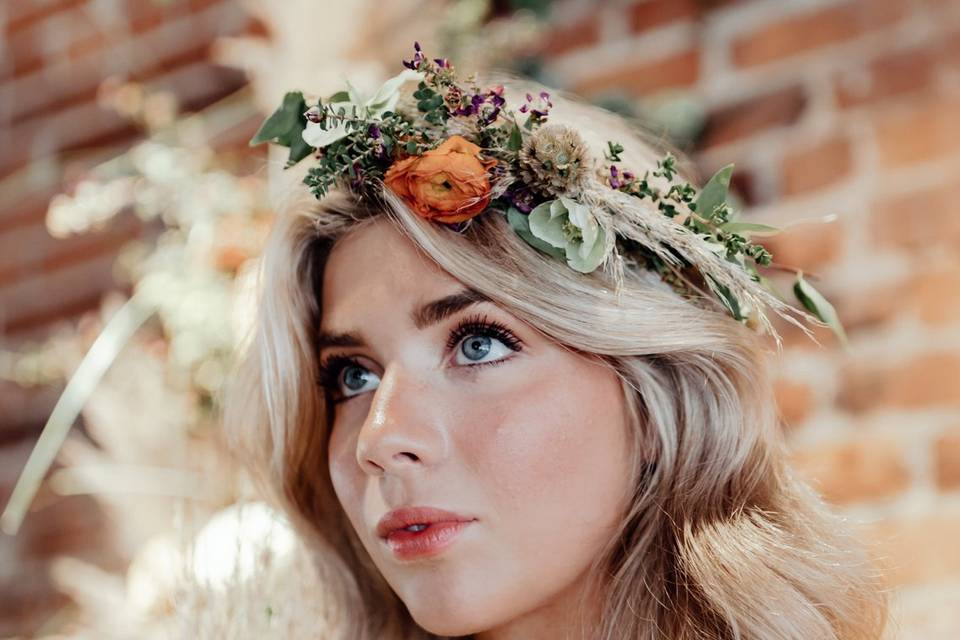 Romantic floral crown