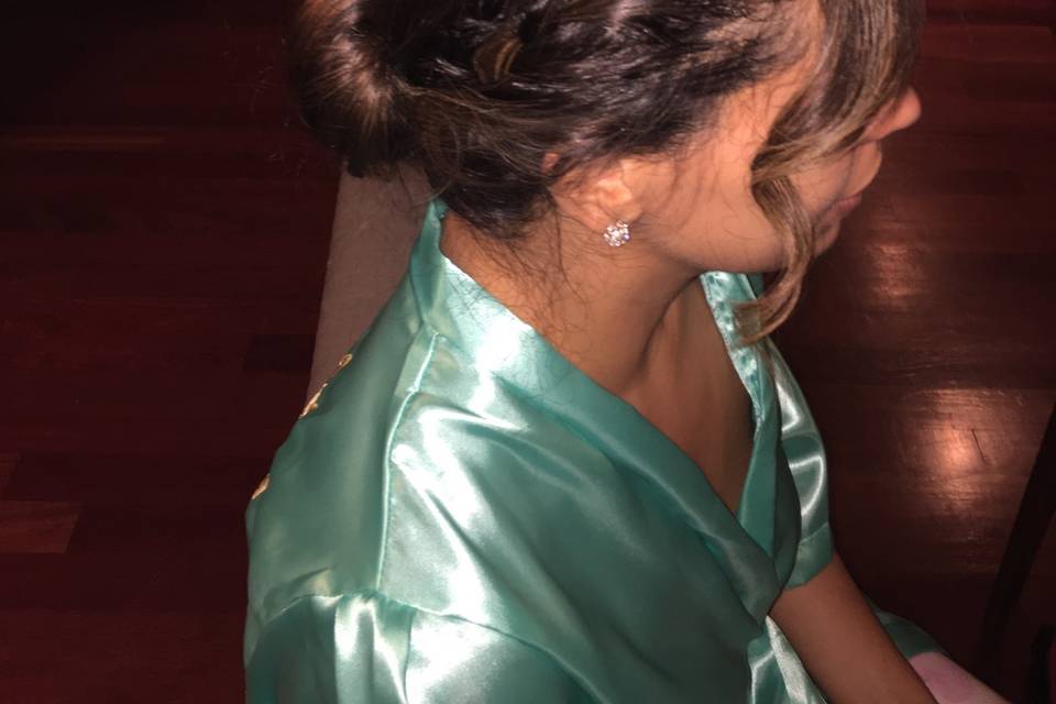 Wedding party updo