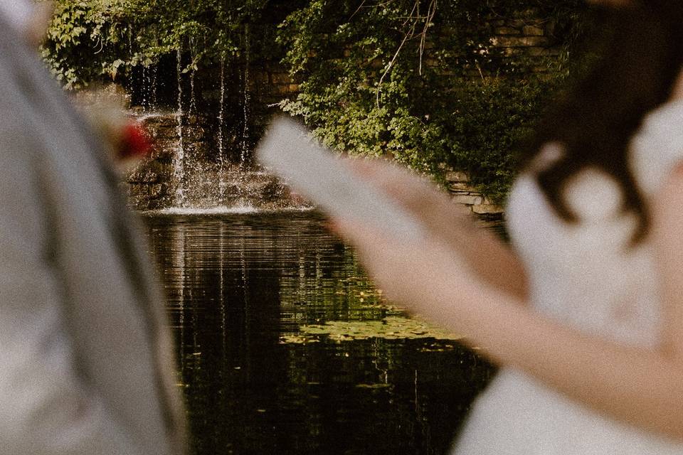 By the pond