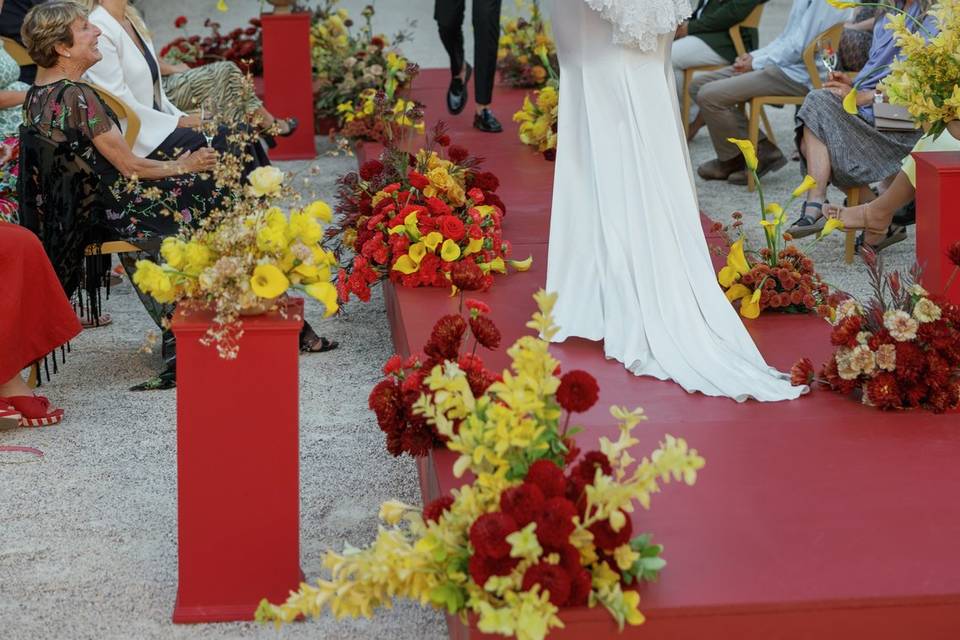 A dramatic ceremony entrance