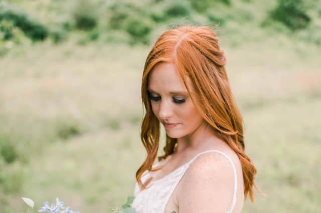 Dusty blue bouquet