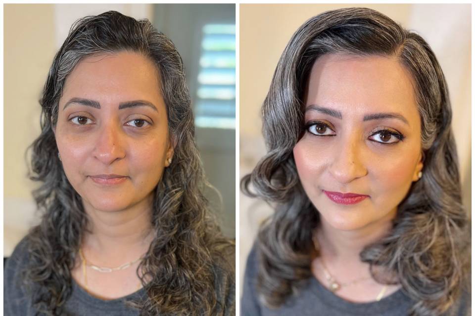 Before & After Party Makeup