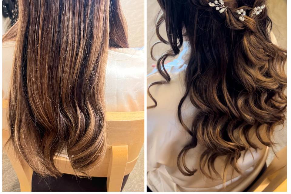 Before & After Bridesmaid Hair