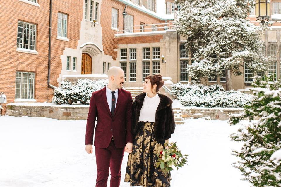 MSU Snowy Wedding