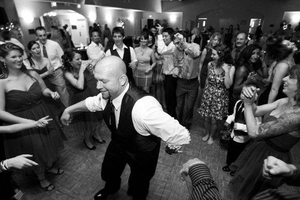 Groom dancing