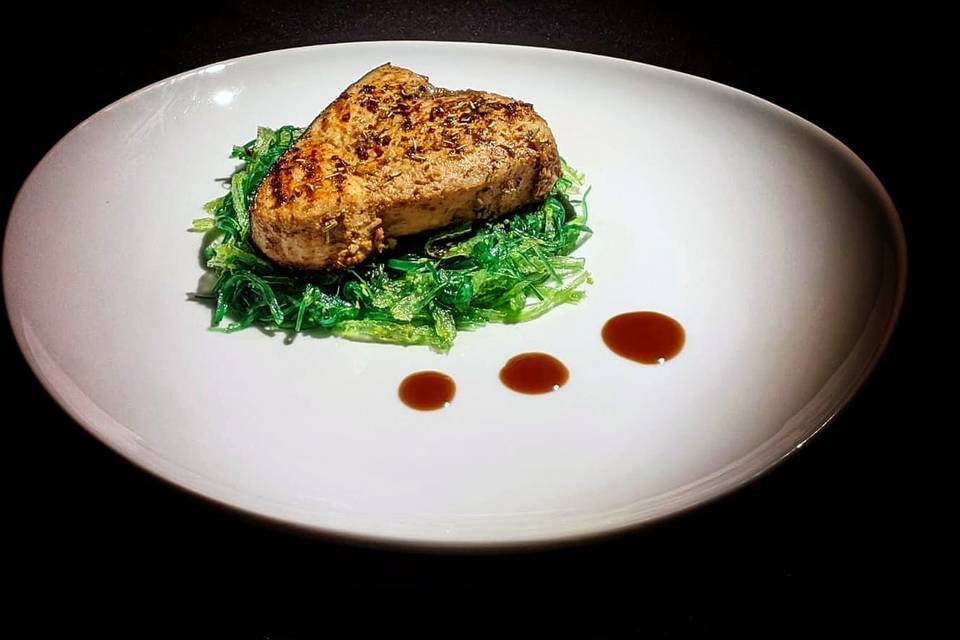 Marinated grilled swordfish