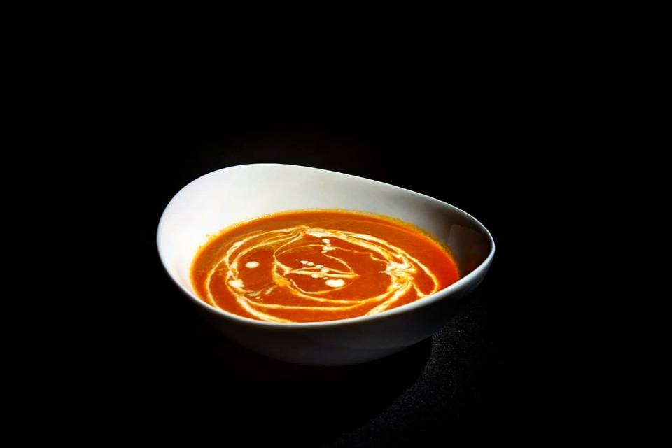 Roasted red bell pepper soup