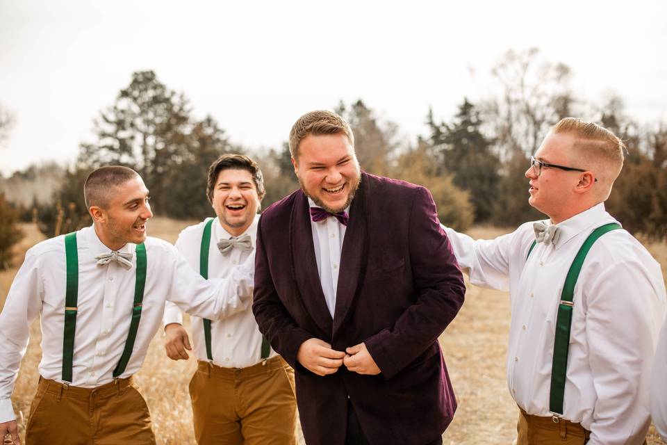 Groom With His Groomsmen