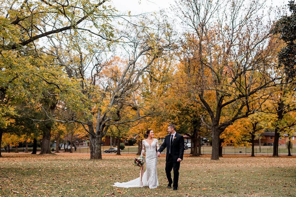 Fall Front Lawn