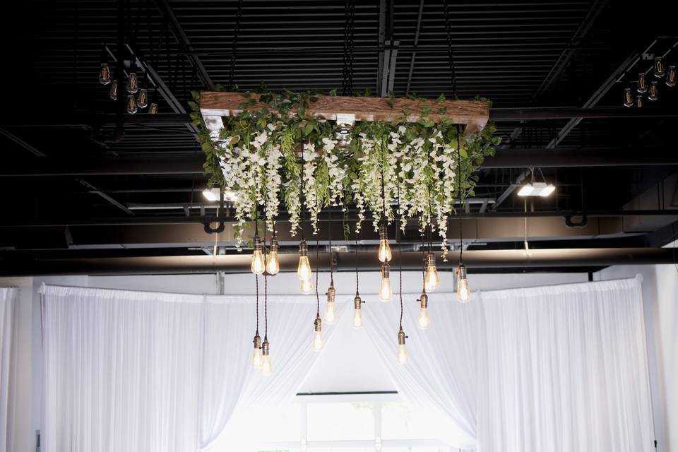 Custom floral chandelier