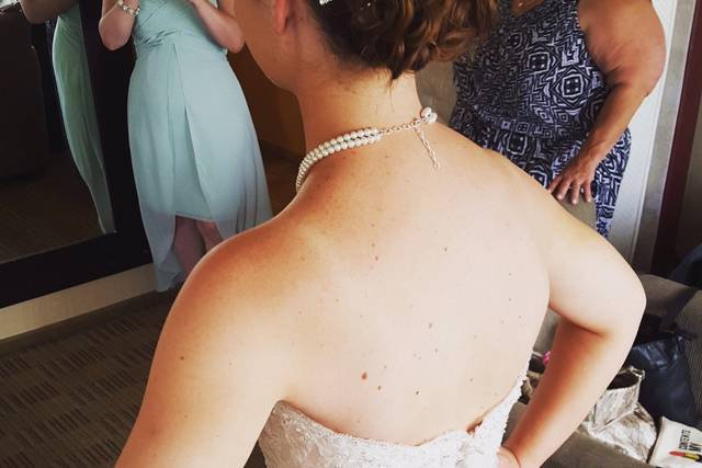 Braided hair updo