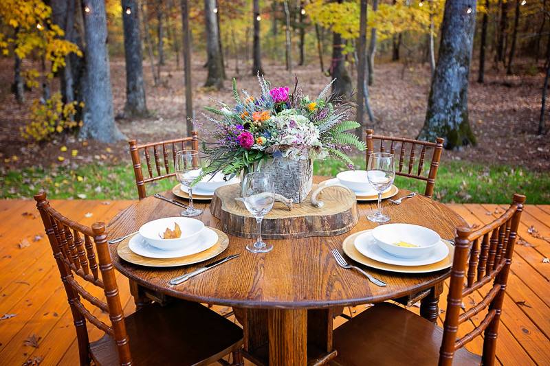 Wedding table setup