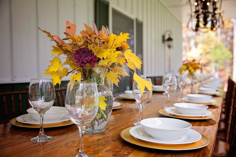 Wedding table setup
