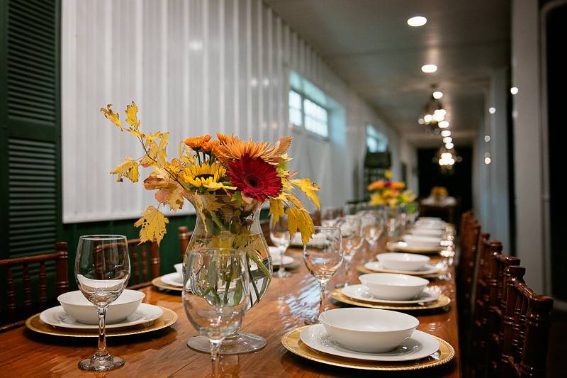 Wedding table setup