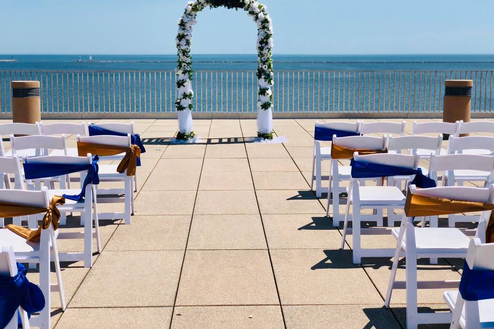 Lake-front wedding