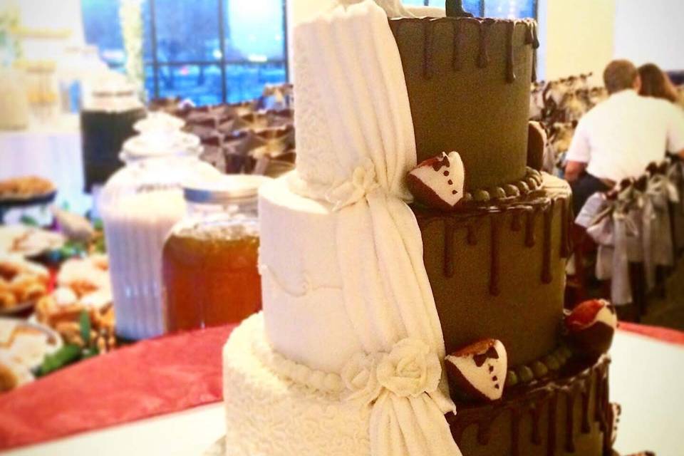 Bride and groom cake