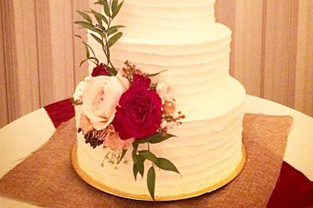 Four-tier wedding cake