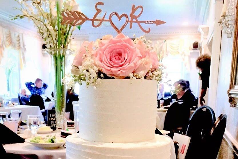 Three-tier wedding cake