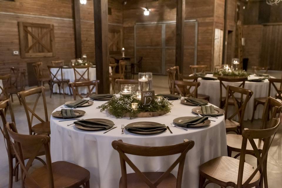 Barn Reception Setup