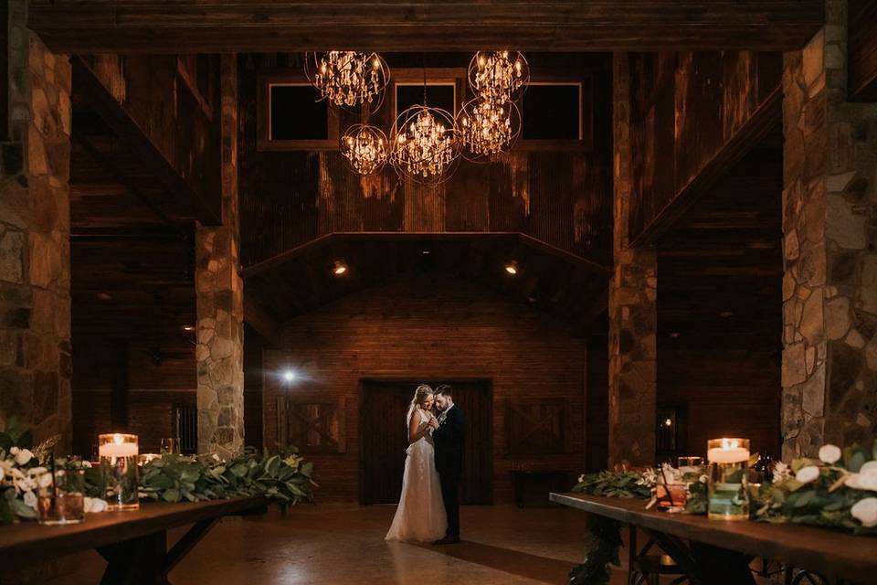 Couple on Barn Dancefloor