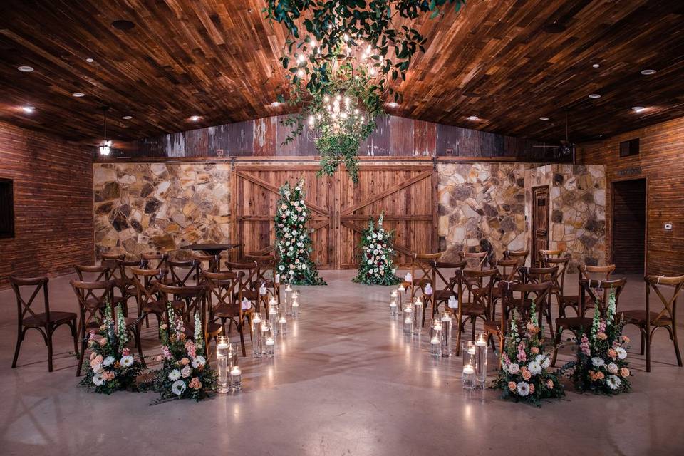 Ceremony Setup in the Barn