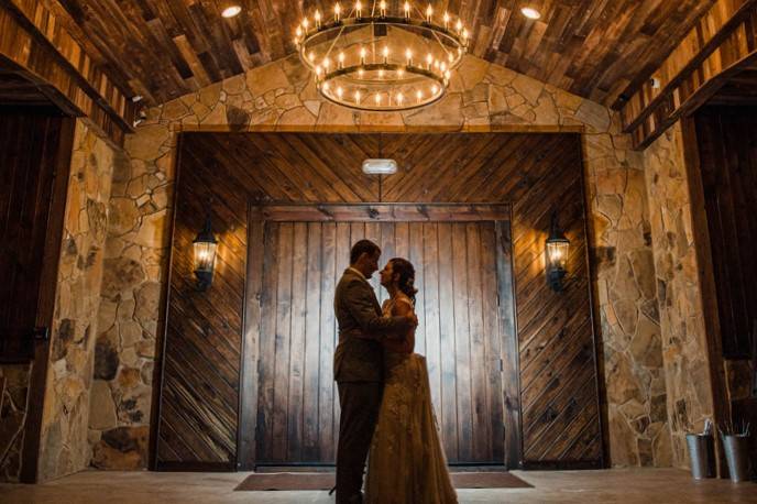 Couple on Barn Front Porch