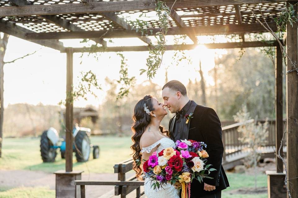 Couple Outside of Lodge