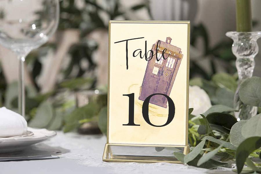 Doctor Who table number