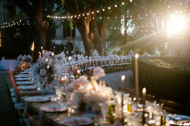Tuscan sunset reception