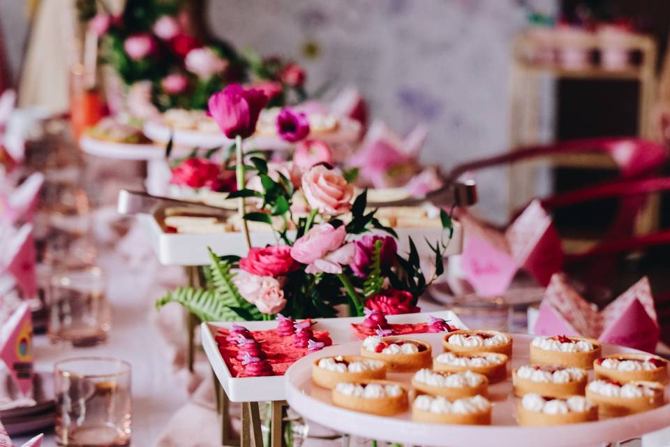 Pink tablescape