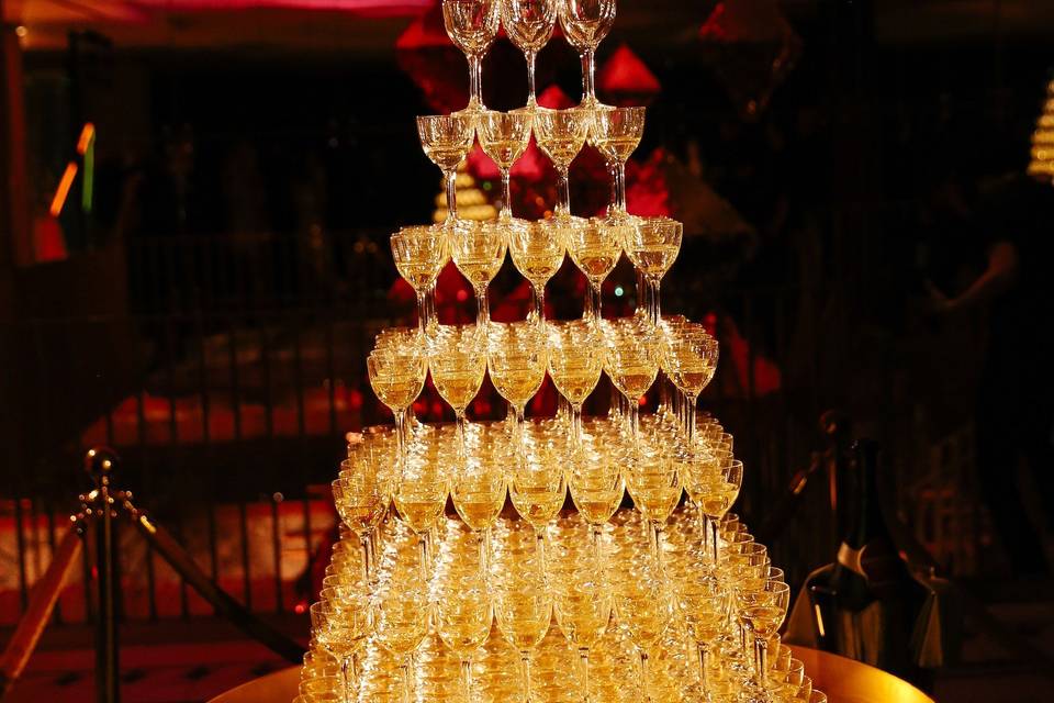 Champagne tower
