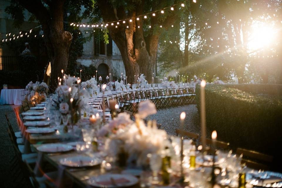 Tuscan sunset reception