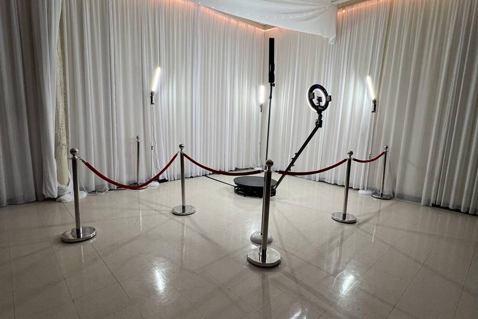 360 video booth setup